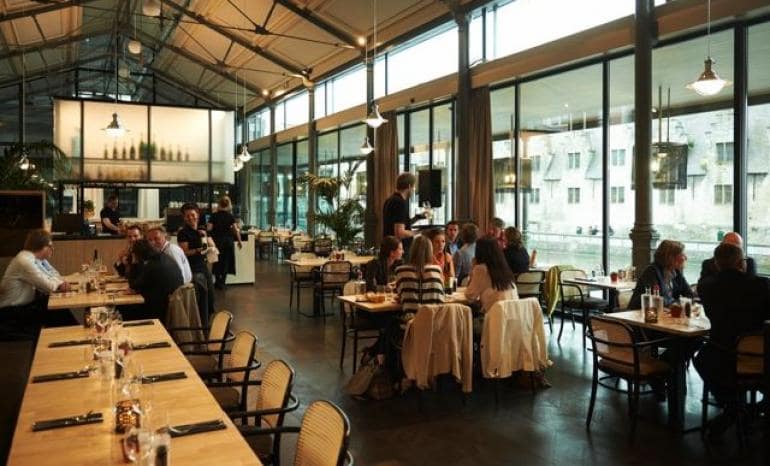 oude vismijn, brasserie Bord-Eau : parterre, restaurant à Gand