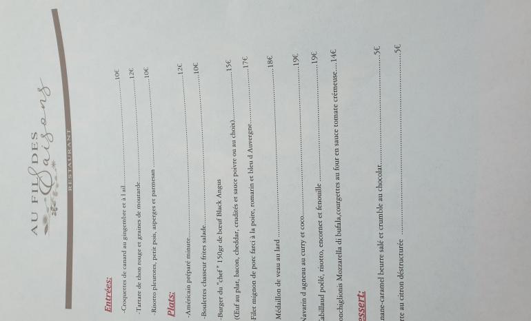 Au Fil des Saisons, restaurant à La Reid (Theux)